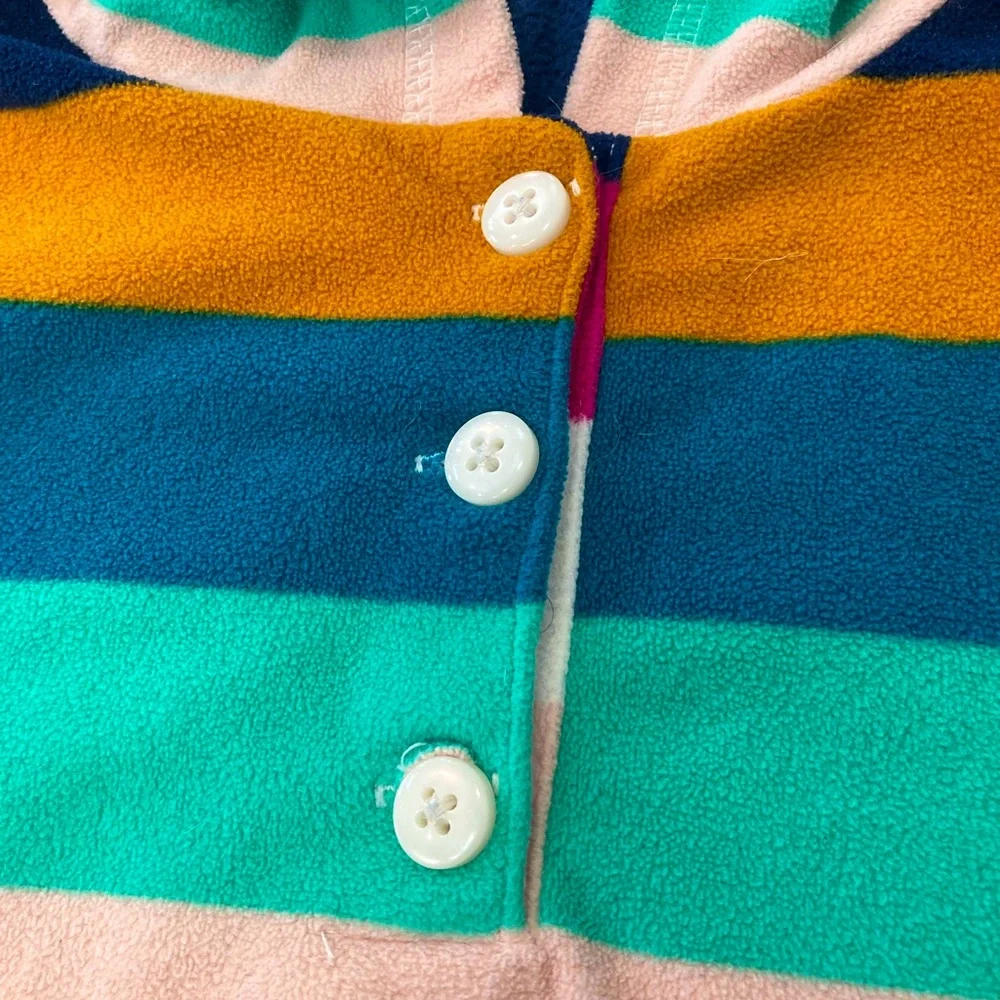 Striped Fleece Hoodie, Pullover, Carter’s‎ size 7, fall, back-to-school